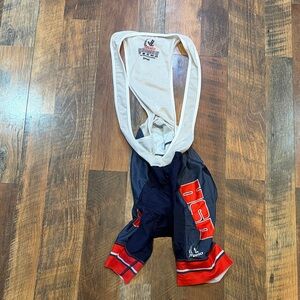 Cycling Bib Shorts - Red and Black S (5025D)